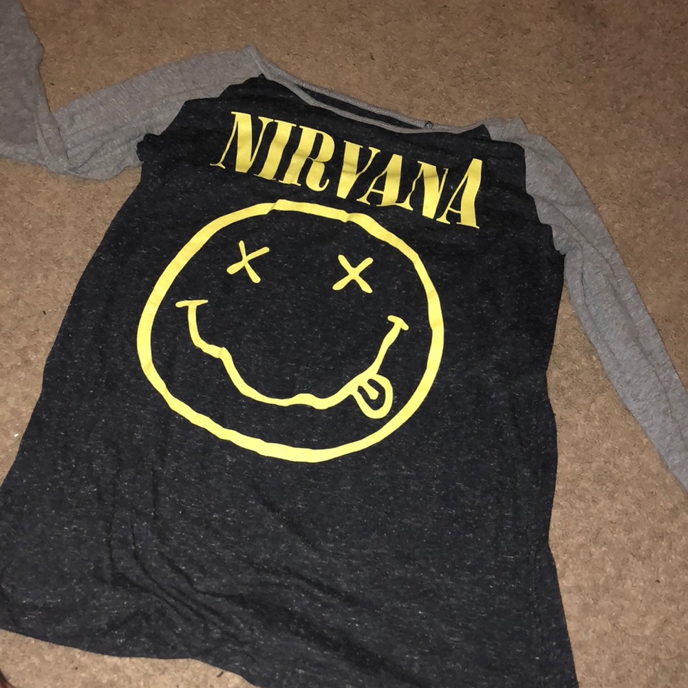 nirvana 3 quarter sleeves tee